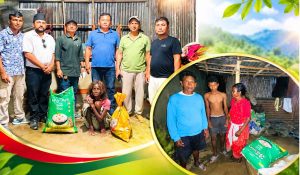 दसैँमा रास्वपाको मानवीय पहल, बिर्तामोडका २४ विपन्न परिवारलाई खाद्यान्न सहयोग